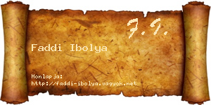 Faddi Ibolya névjegykártya