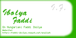 ibolya faddi business card